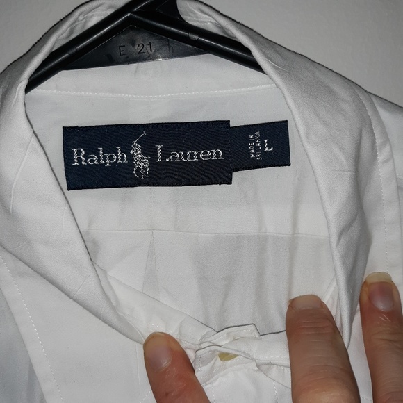 Ralph Lauren White Button Down L Shirt - Picture 2 of 5